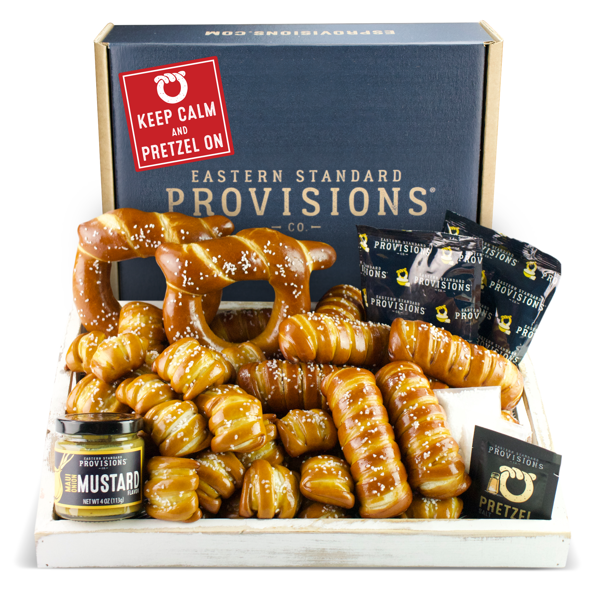 Soft Pretzels & Sauces Variety Box- Keep Calm & Pretzel On