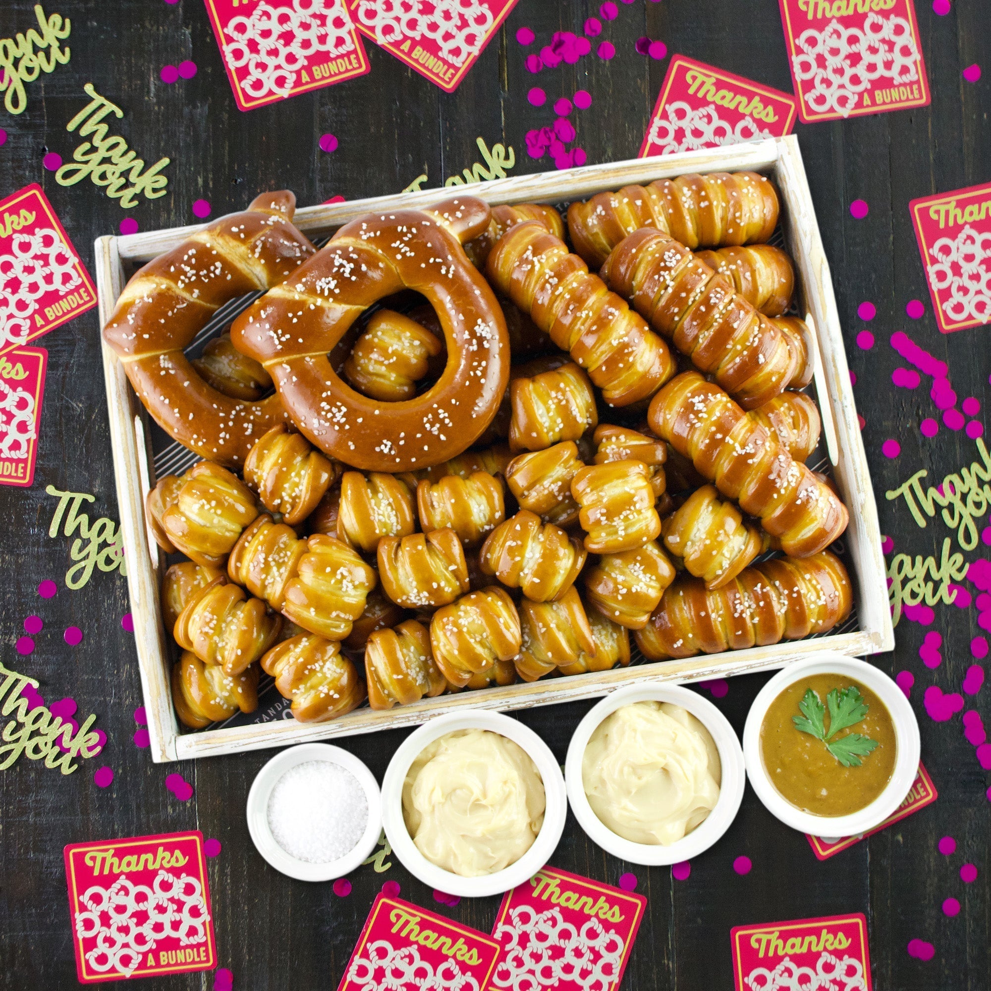Soft Pretzels & Sauces Variety Box - Thank You